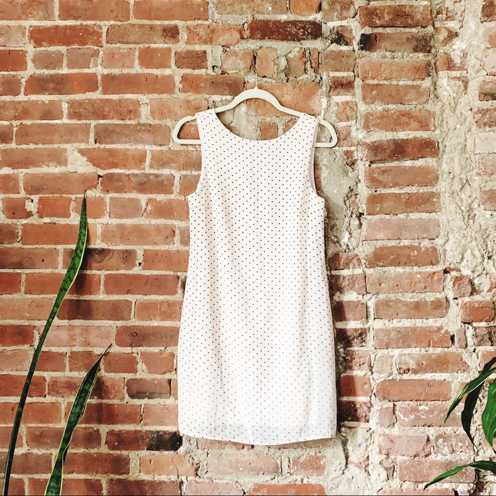 Pink Polka Dot Sheath Dress